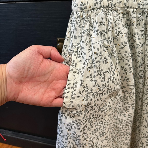 NWOT Rylee + Cru Gathered Waist Floral Leaf Print Cotton Dress Size 8-9y - Picture 2 of 8